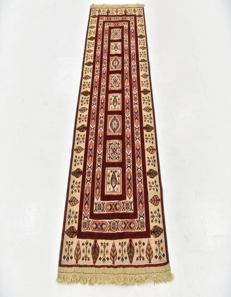 Detail image of 2' 9 x 6' 9  Hand Knotted Ghoochan Persian Wool Runner Rug