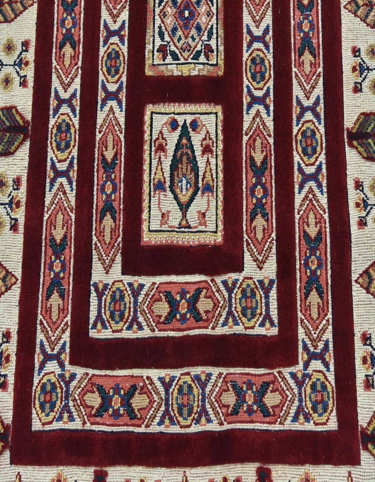 Detail image of 2' 9 x 6' 9  Hand Knotted Ghoochan Persian Wool Runner Rug