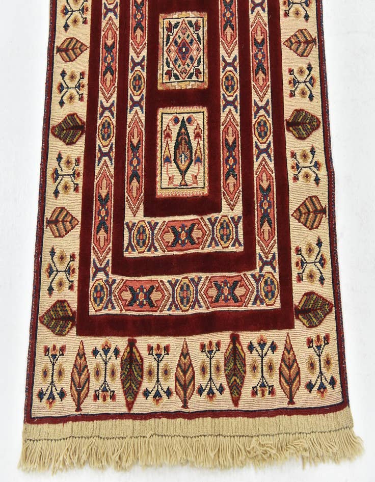 Detail image of 2' 9 x 6' 9  Hand Knotted Ghoochan Persian Wool Runner Rug