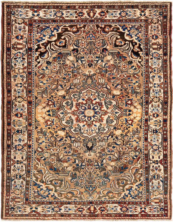 Detail image of 5' 1 x 9' 8 Hamedan Wool Runner Rug