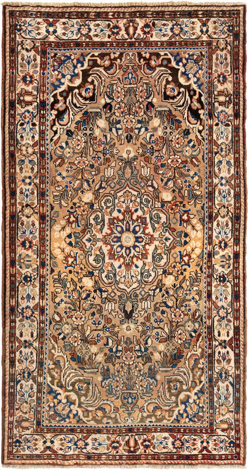 Detail image of 5' 1 x 9' 8 Hamedan Wool Runner Rug