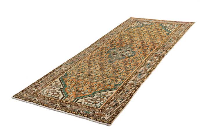 4' x 10' 2 Hamedan Wool Runner Rug