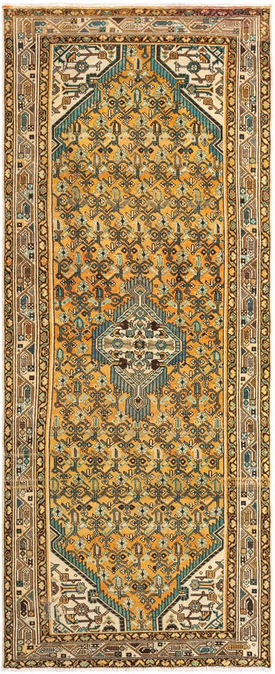 Detail image of 4' x 10' 2 Hamedan Wool Runner Rug