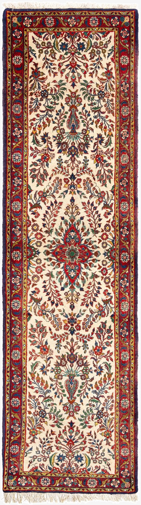 2' 9 x 10' 3 Hamedan Wool Runner Rug