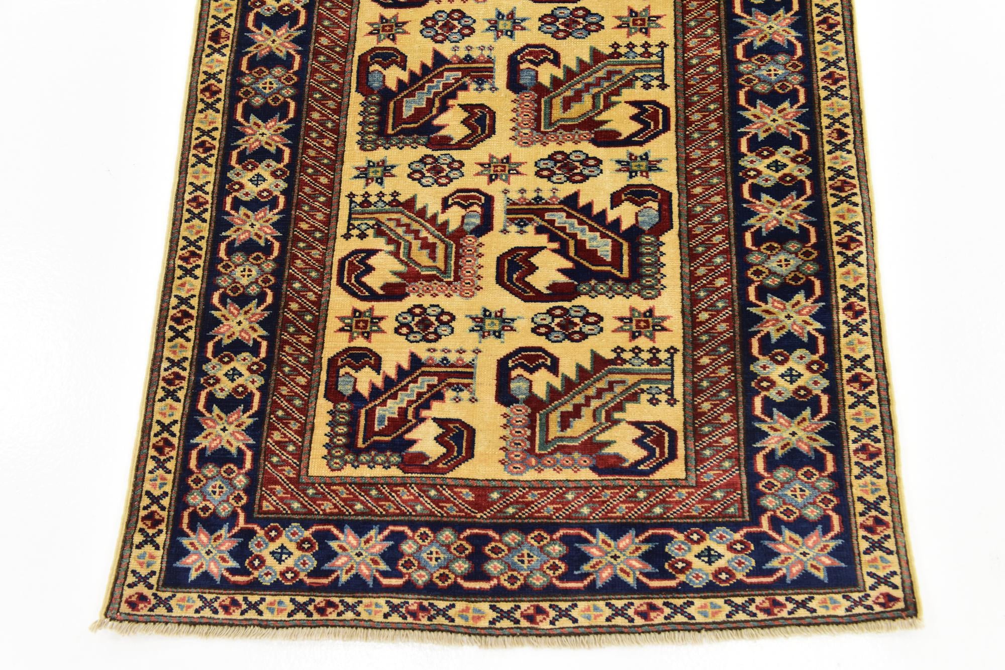 2' 9 x 9' 8 Hand Knotted Kazak Oriental Runner Rug