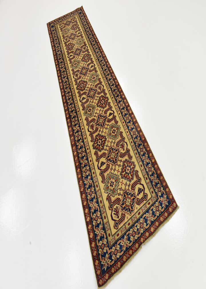 2' 9 x 9' 3 Hand Knotted Kazak Runner Rug