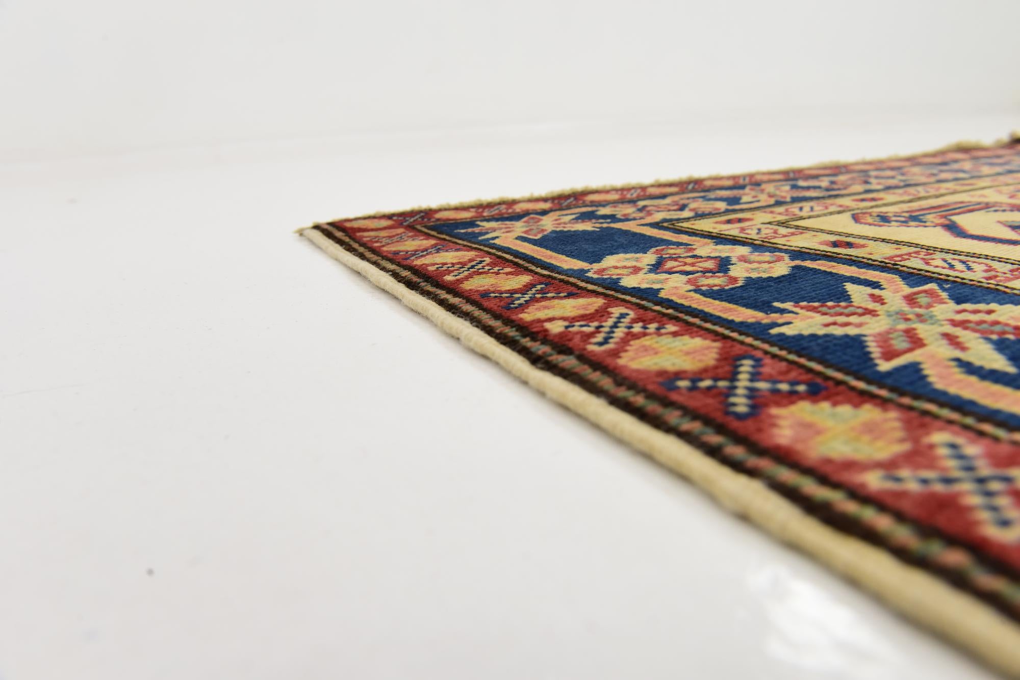 2' 9 x 9' 3 Hand Knotted Kazak Runner Rug