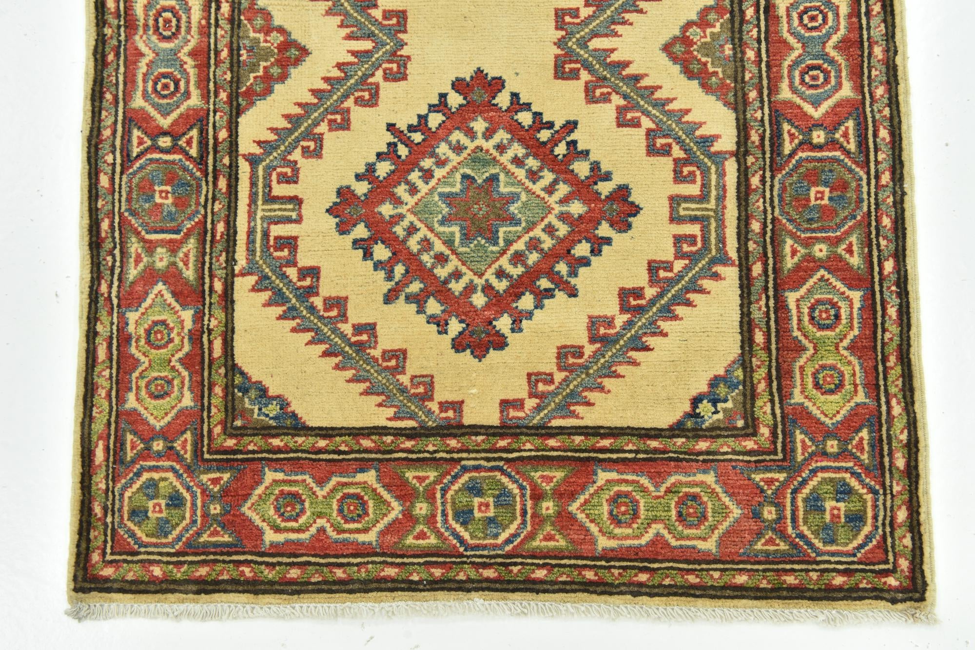 2' 9 x 9' 9 Hand Knotted Kazak Runner Rug