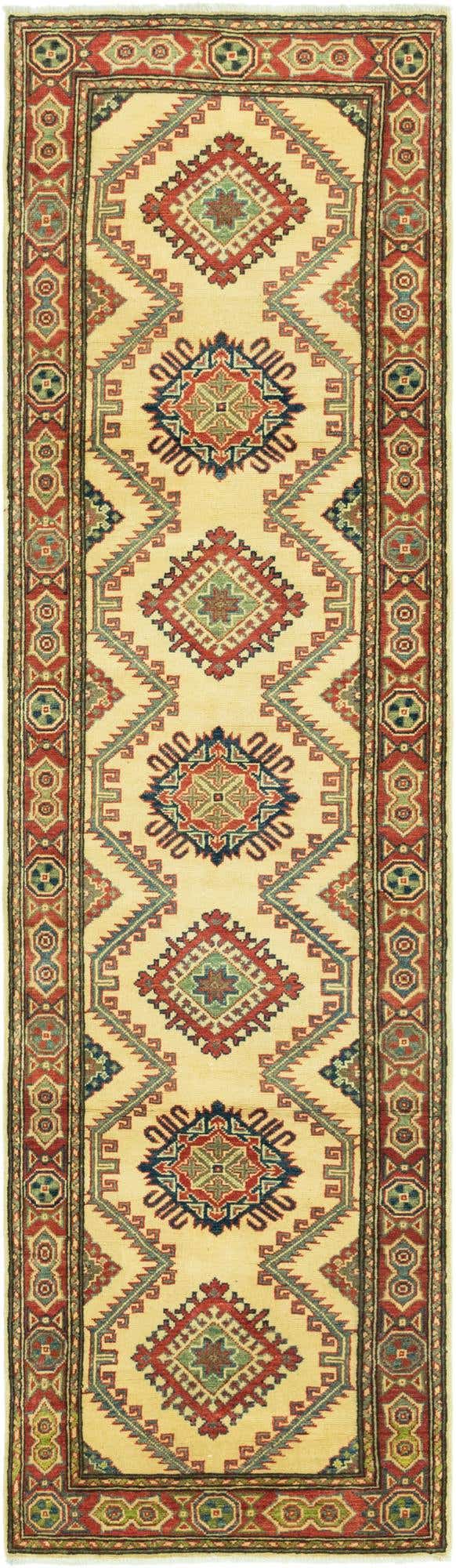 2' 9 x 9' 9 Hand Knotted Kazak Runner Rug