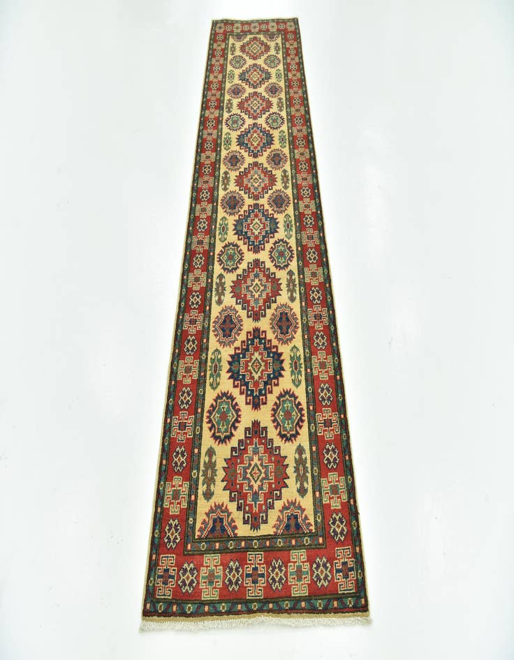 Detail image of 2' 10 x 9' 10 Hand Knotted Kazak Runner Rug
