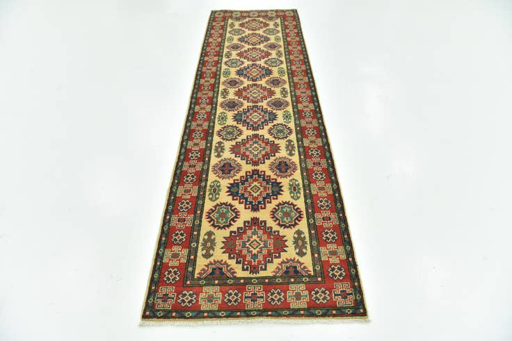 Detail image of 2' 10 x 9' 10 Hand Knotted Kazak Runner Rug