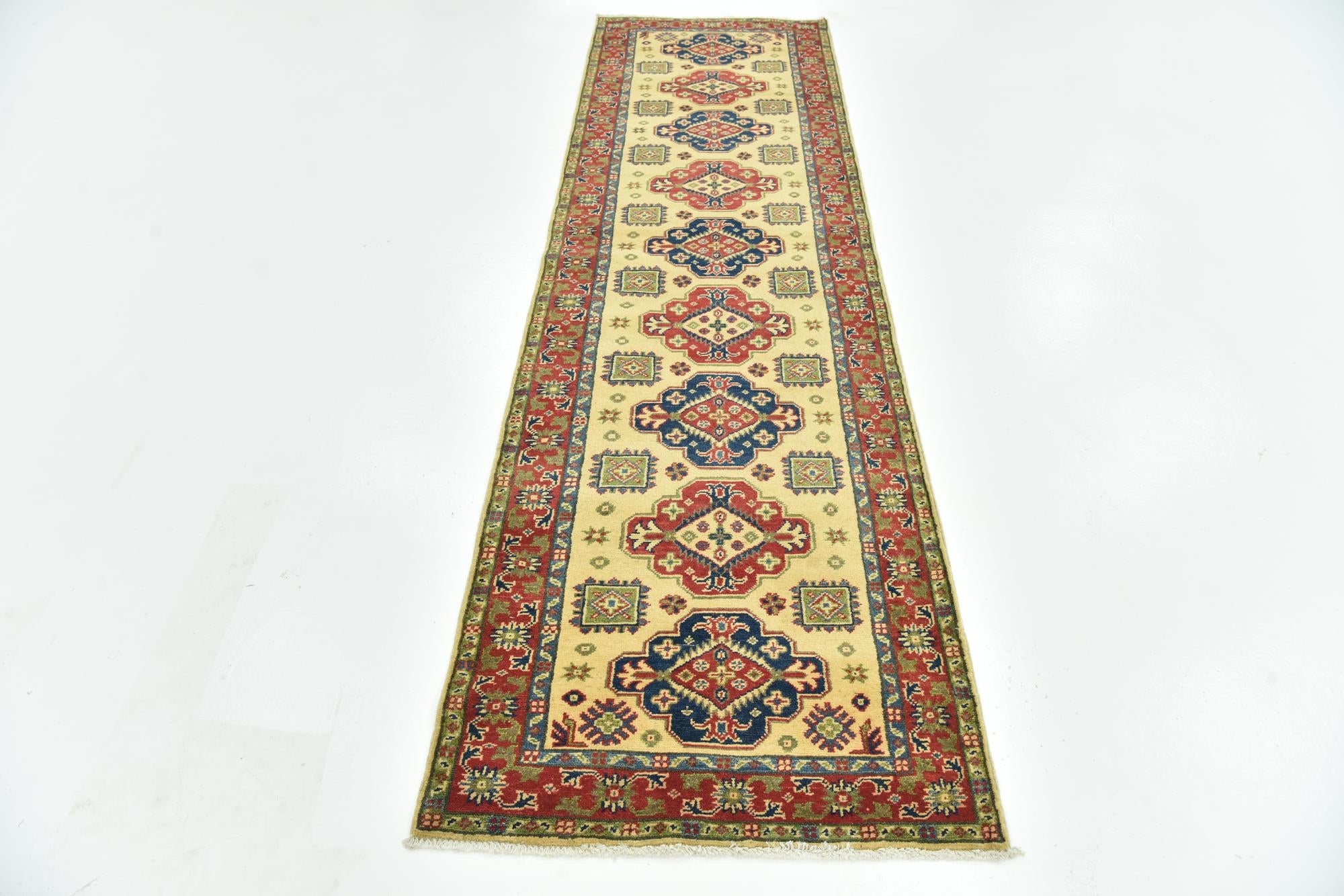 2' 9 x 9' 10 Hand Knotted Kazak Runner Rug