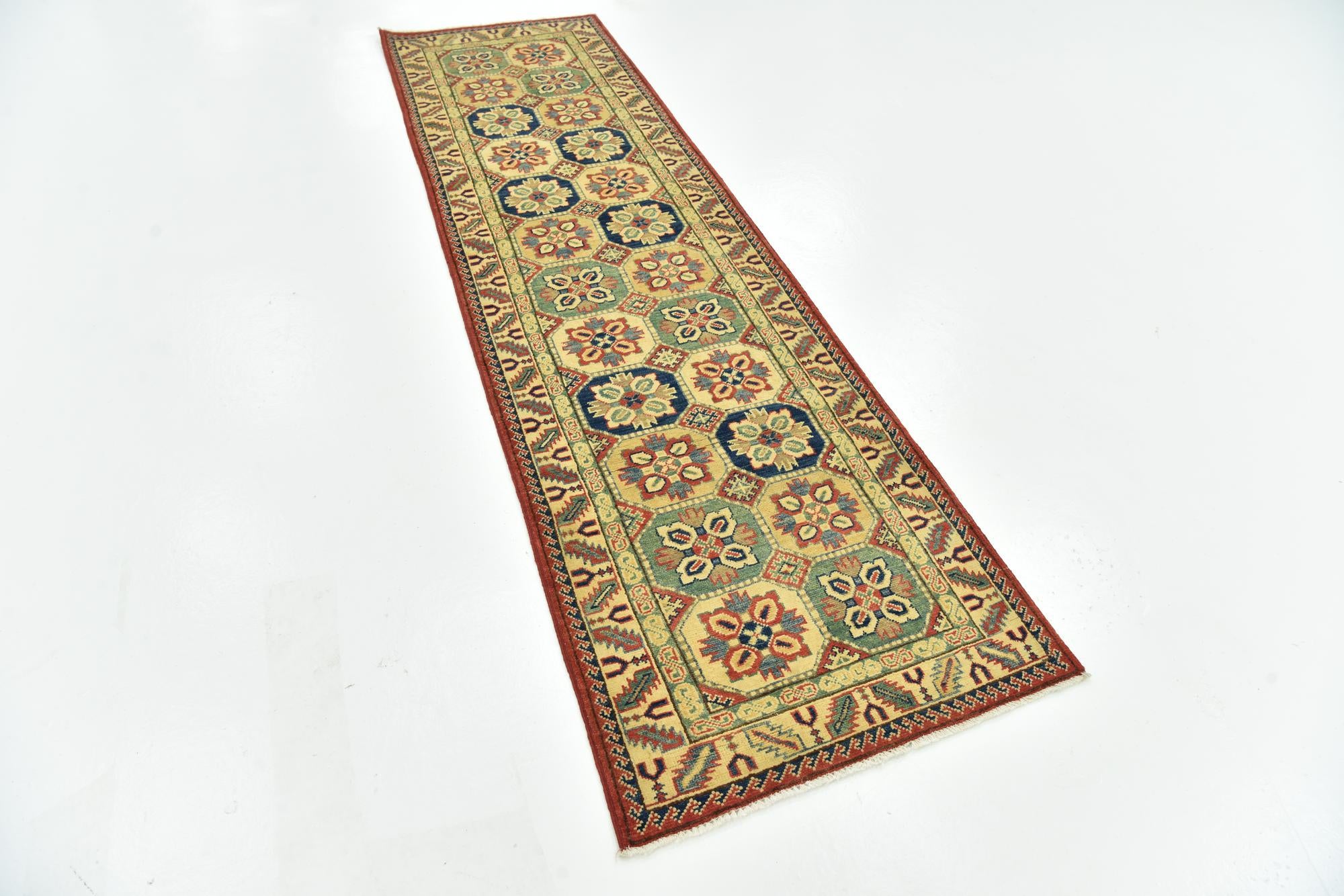 2' 8 x 9' 7 Hand Knotted Kazak Runner Rug
