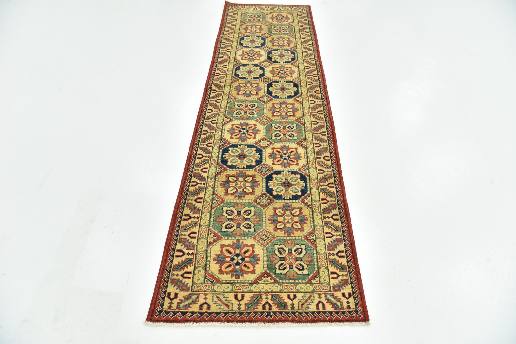 2' 8 x 9' 7 Hand Knotted Kazak Runner Rug