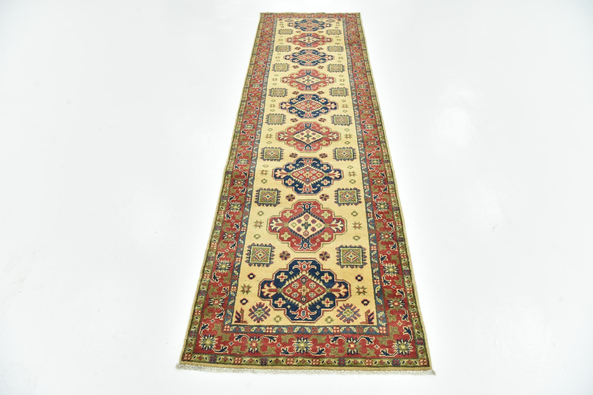 2' 9 x 9' 10 Hand Knotted Kazak Runner Rug