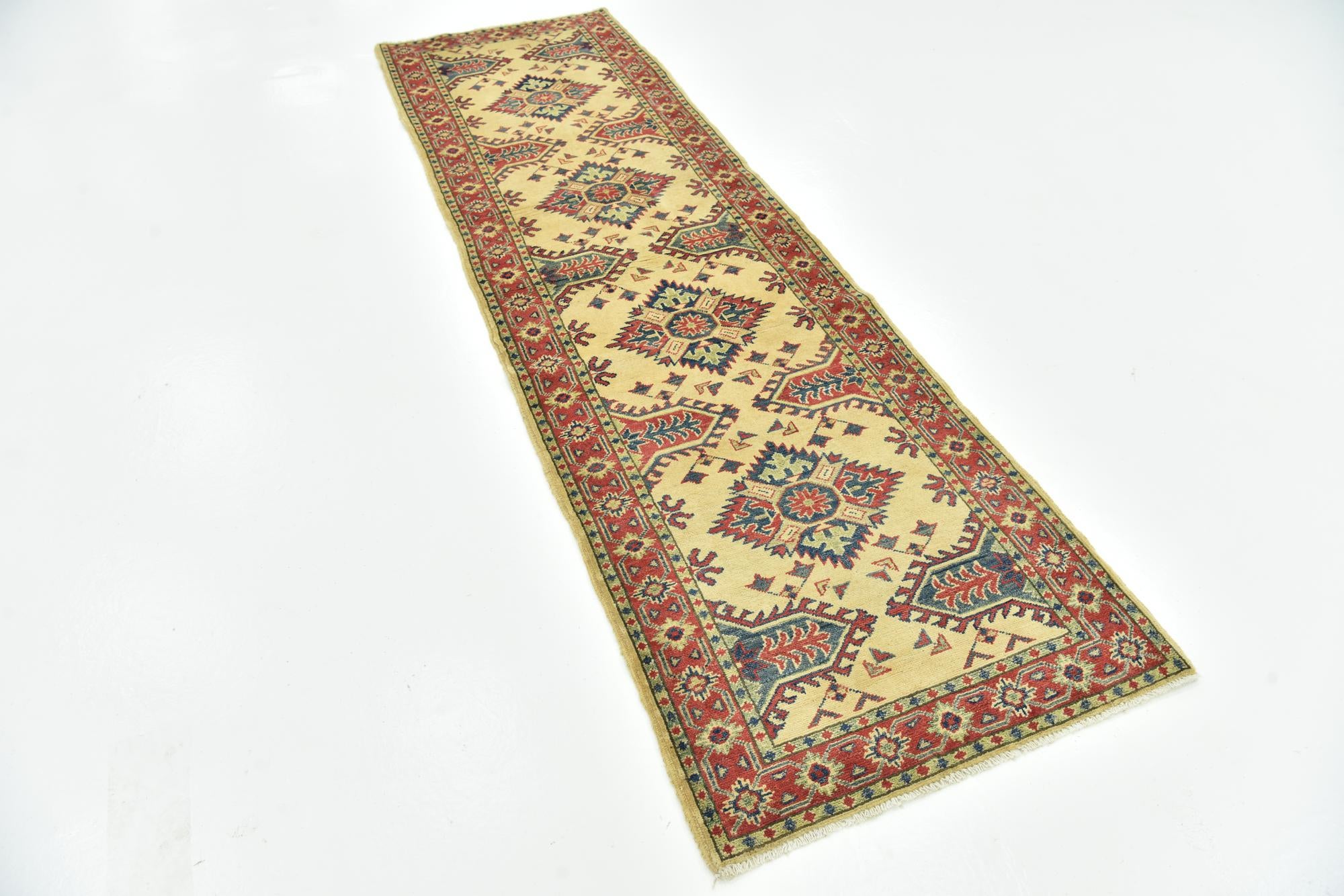 2' 9 x 9' 6 Hand Knotted Kazak Runner Rug