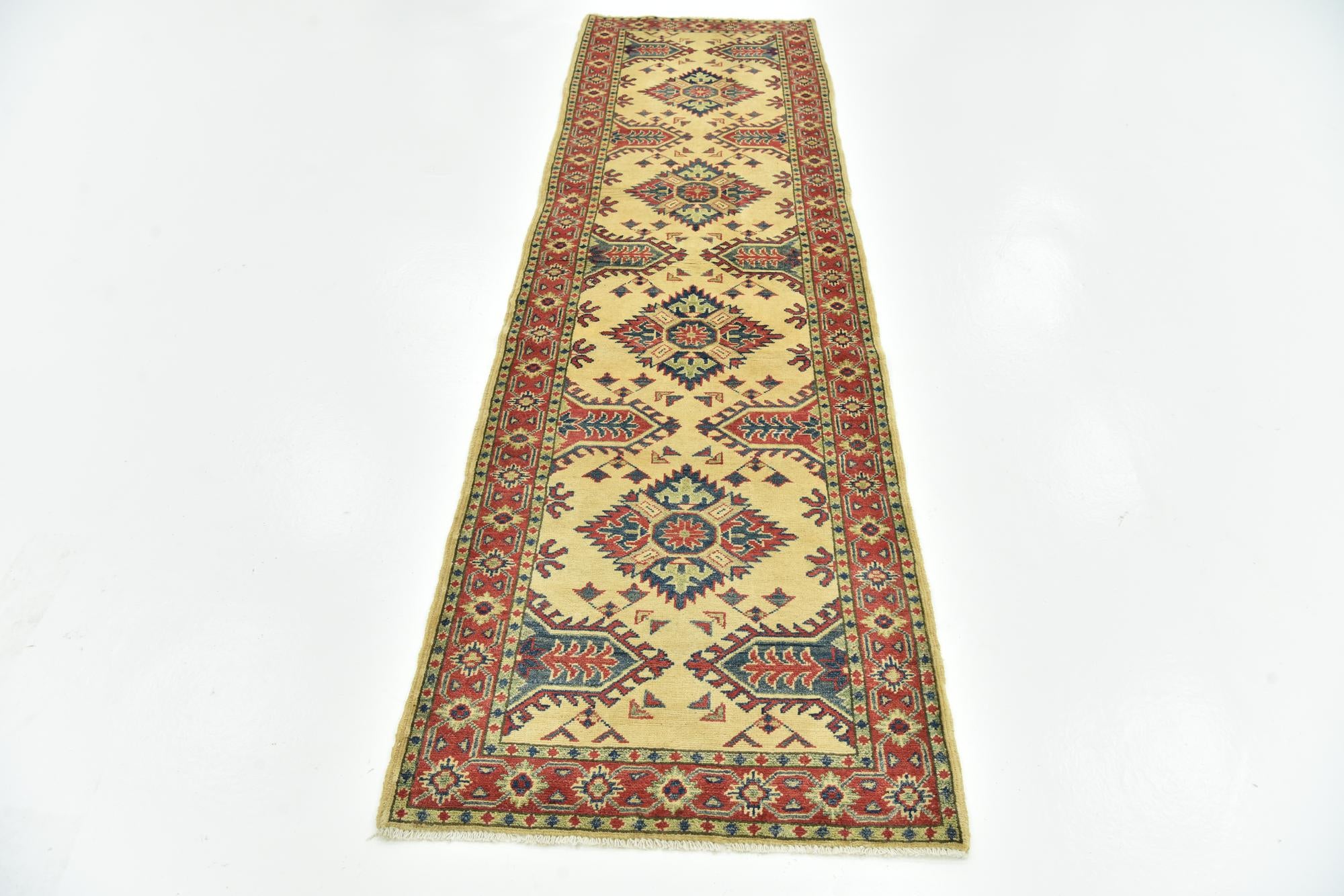 2' 9 x 9' 6 Hand Knotted Kazak Runner Rug