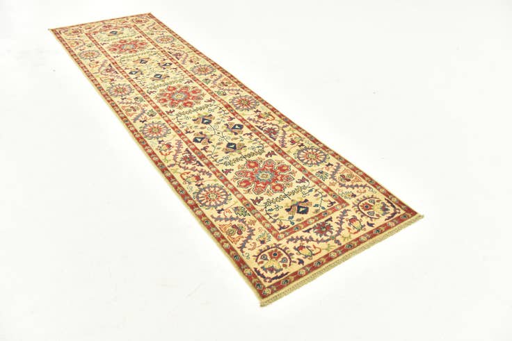 Detail image of 2' 8 x 9' 10 Hand Knotted Kazak Runner Rug