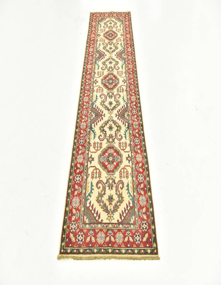 Detail image of 2' 8 x 9' 9 Hand Knotted Kazak Runner Rug