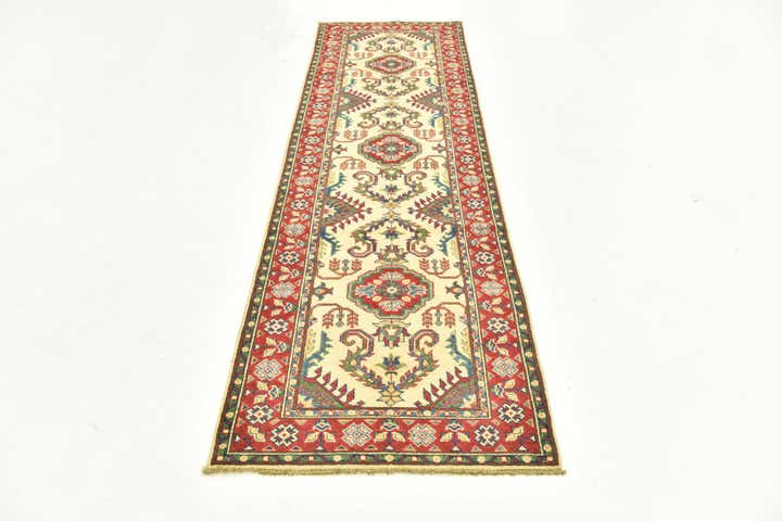 2' 8 x 9' 9 Hand Knotted Kazak Runner Rug