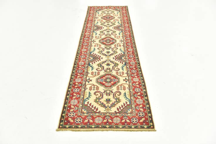 Detail image of 2' 8 x 9' 9 Hand Knotted Kazak Runner Rug