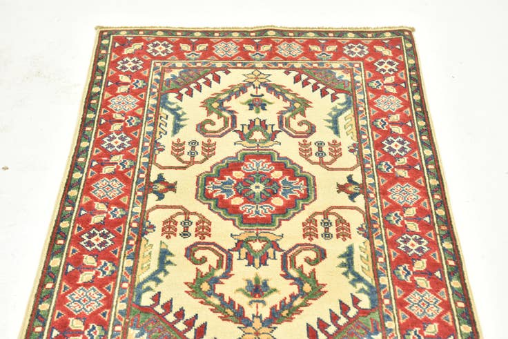 Detail image of 2' 8 x 9' 9 Hand Knotted Kazak Runner Rug