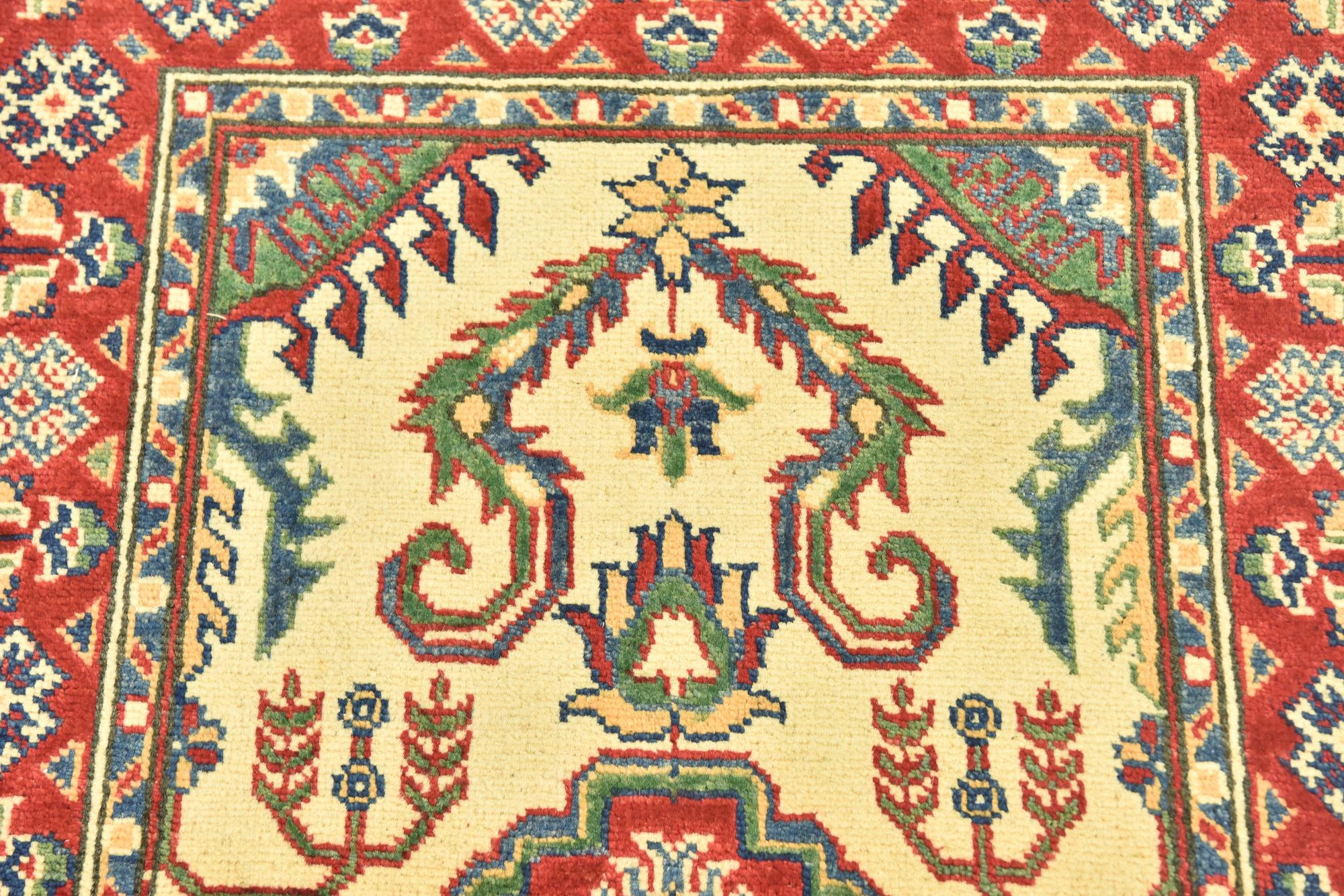 2' 8 x 9' 9 Hand Knotted Kazak Runner Rug