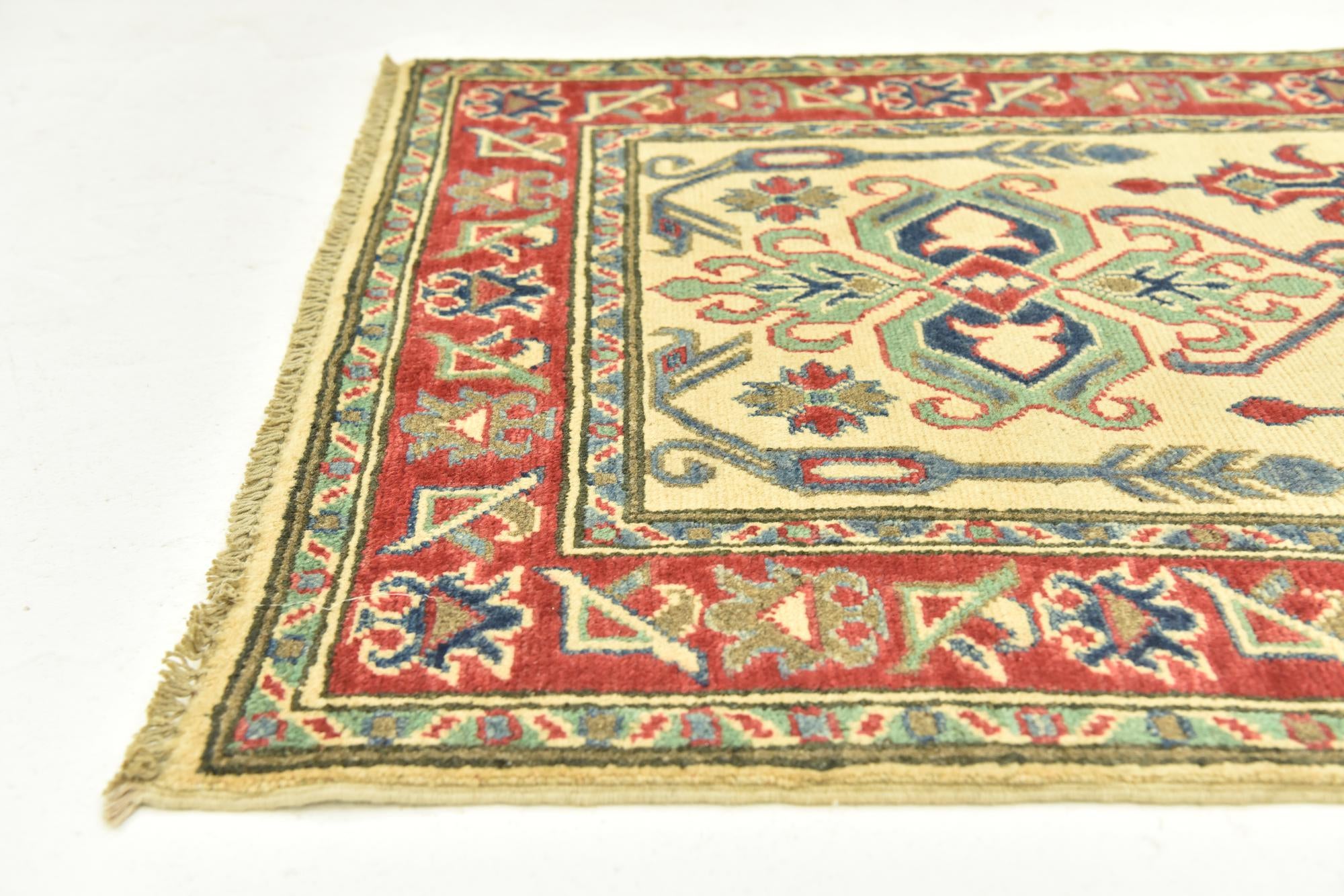 80cm x 300cm anudado a mano Kazak Alfombra Pasillera