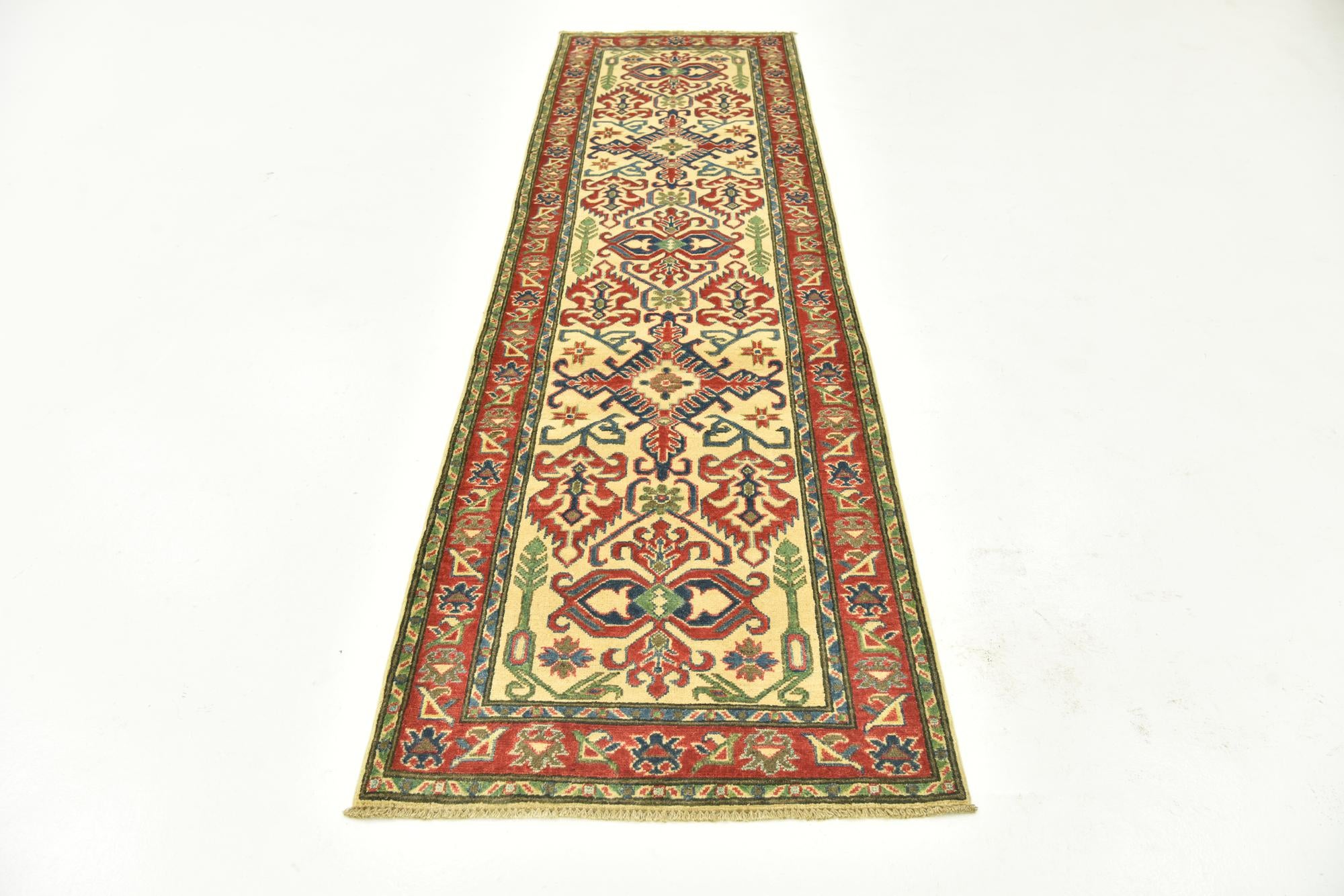 2' 9 x 9' 9 Hand Knotted Kazak Runner Rug