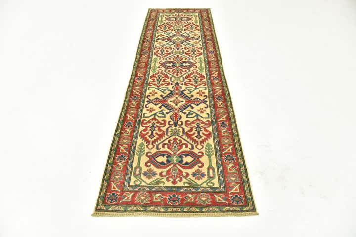 2' 9 x 9' 9 Hand Knotted Kazak Runner Rug