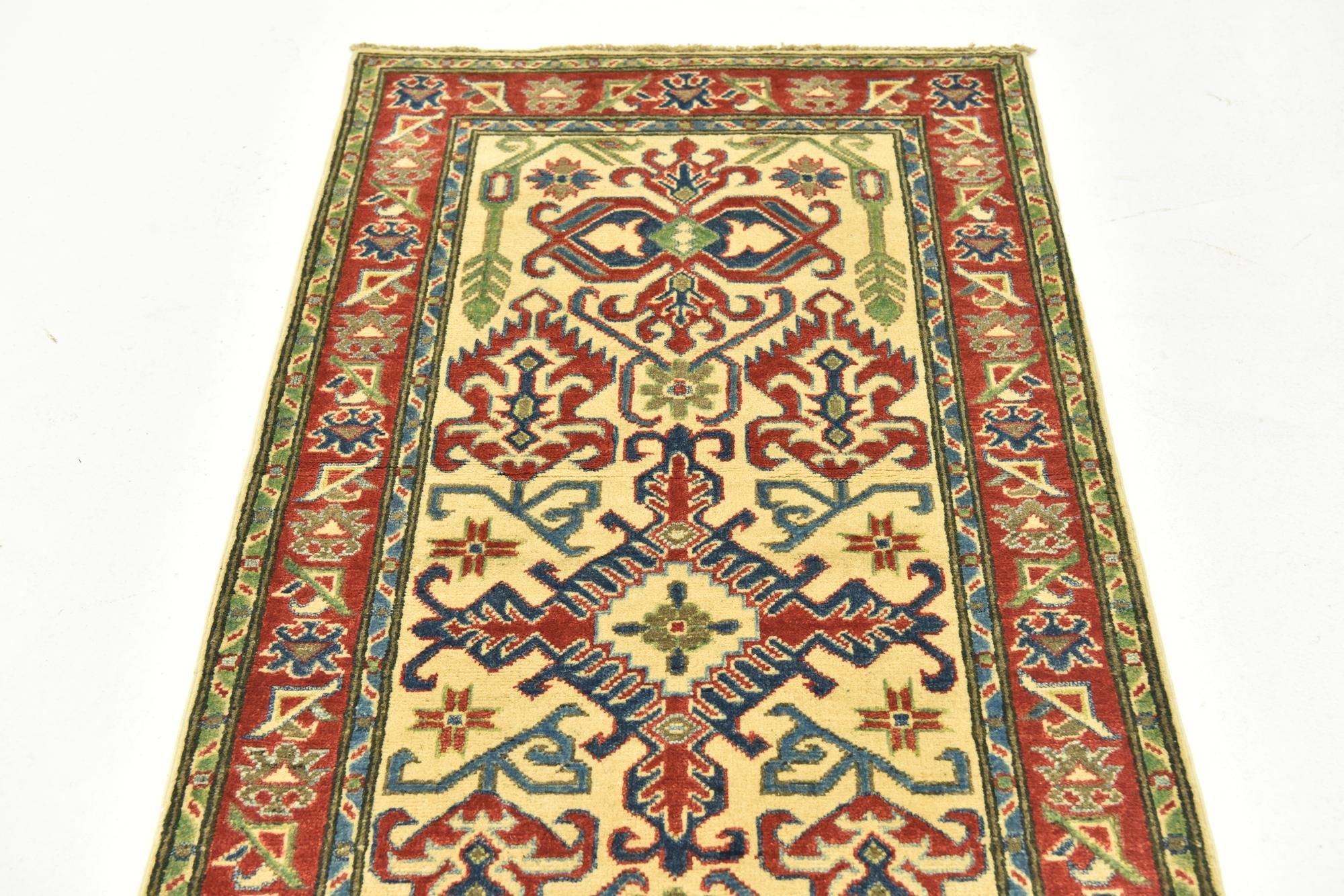 2' 9 x 9' 9 Hand Knotted Kazak Runner Rug