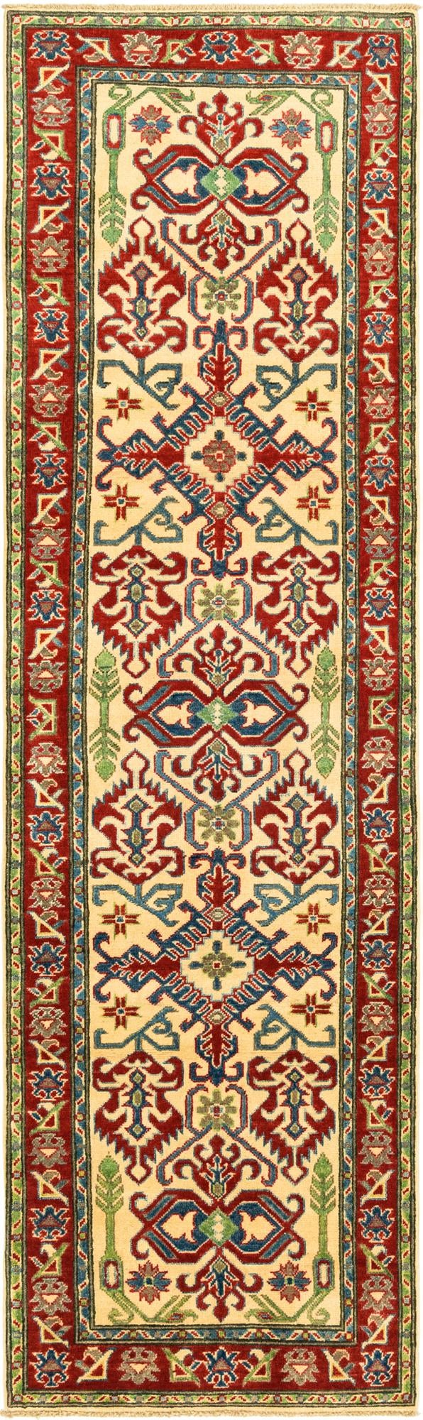 2' 9 x 9' 9 Hand Knotted Kazak Runner Rug
