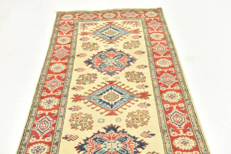 Detail image of 2' 7 x 9' 9 Hand Knotted Kazak Runner Rug