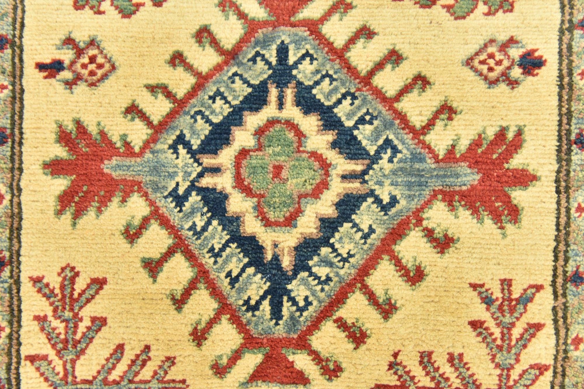 80cm x 295cm anudado a mano Kazak Alfombra Pasillera
