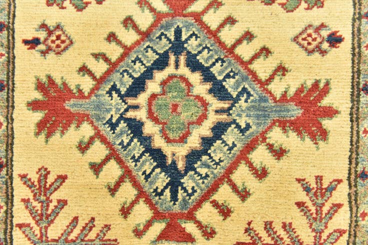 Detail image of 2' 7 x 9' 9 Hand Knotted Kazak Runner Rug