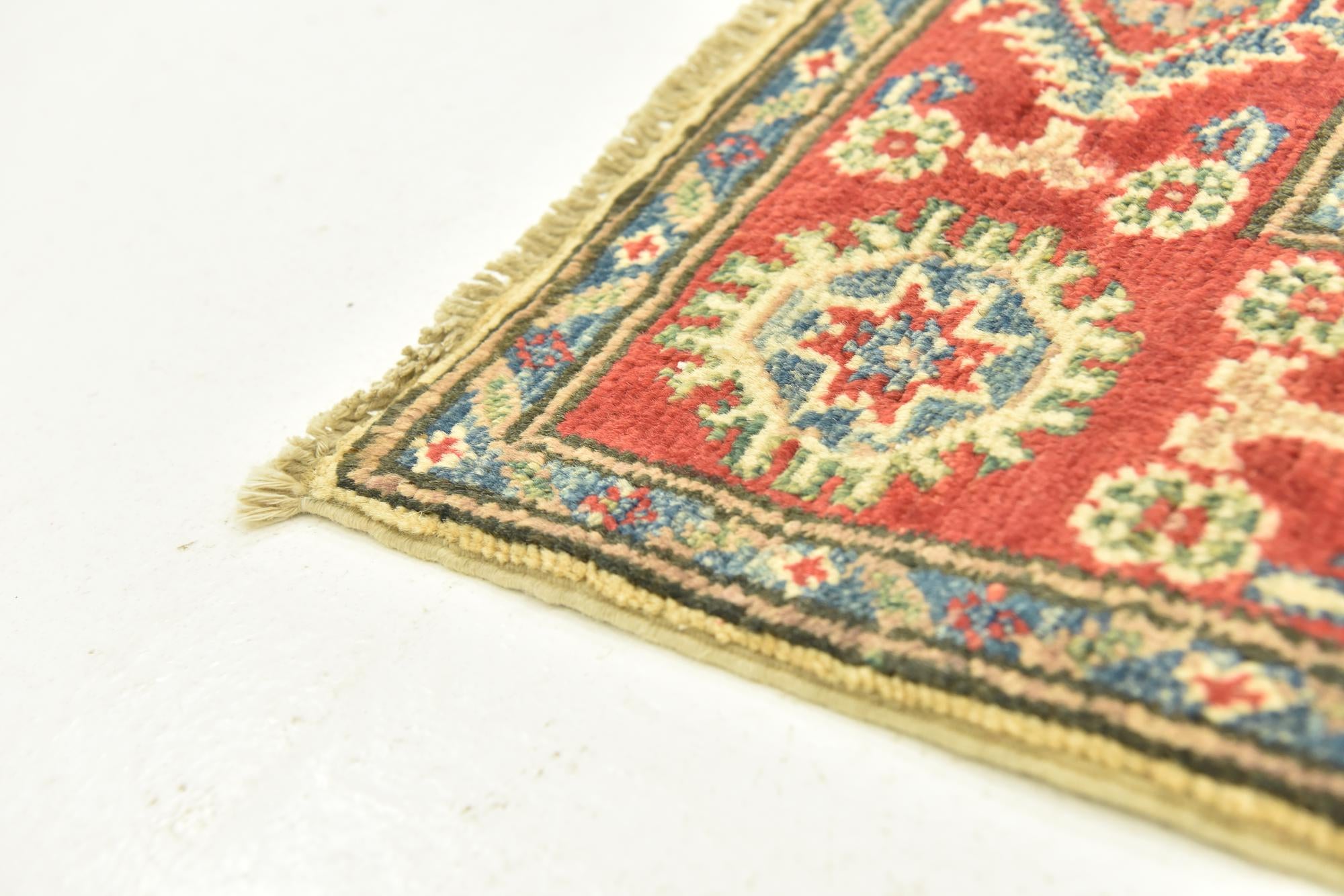 80cm x 295cm anudado a mano Kazak Alfombra Pasillera