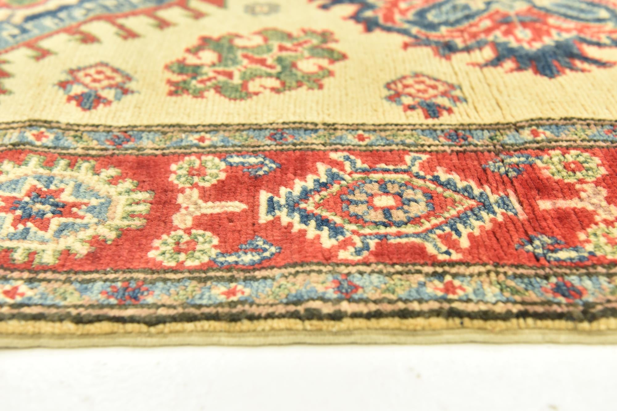80cm x 295cm anudado a mano Kazak Alfombra Pasillera