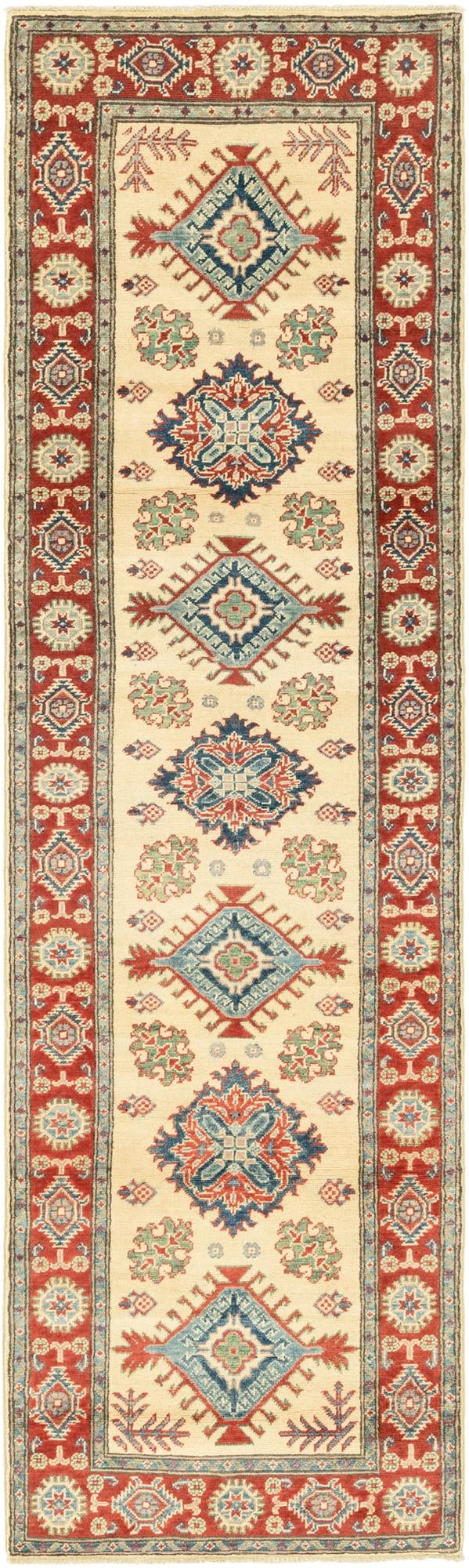 2' 7 x 9' 9 Hand Knotted Kazak Runner Rug