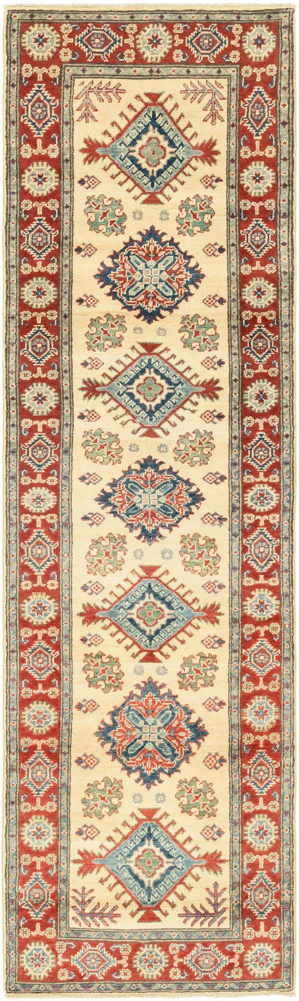2' 7 x 9' 9 Hand Knotted Kazak Runner Rug