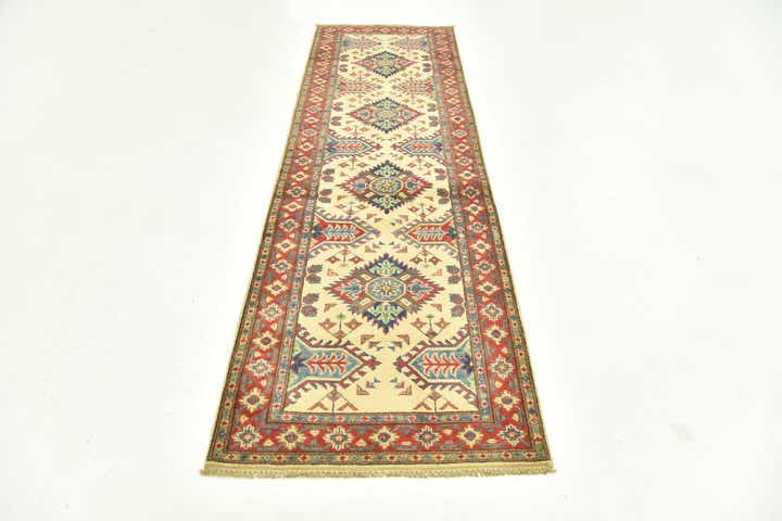 2' 9 x 9' 7 Hand Knotted Kazak Runner Rug