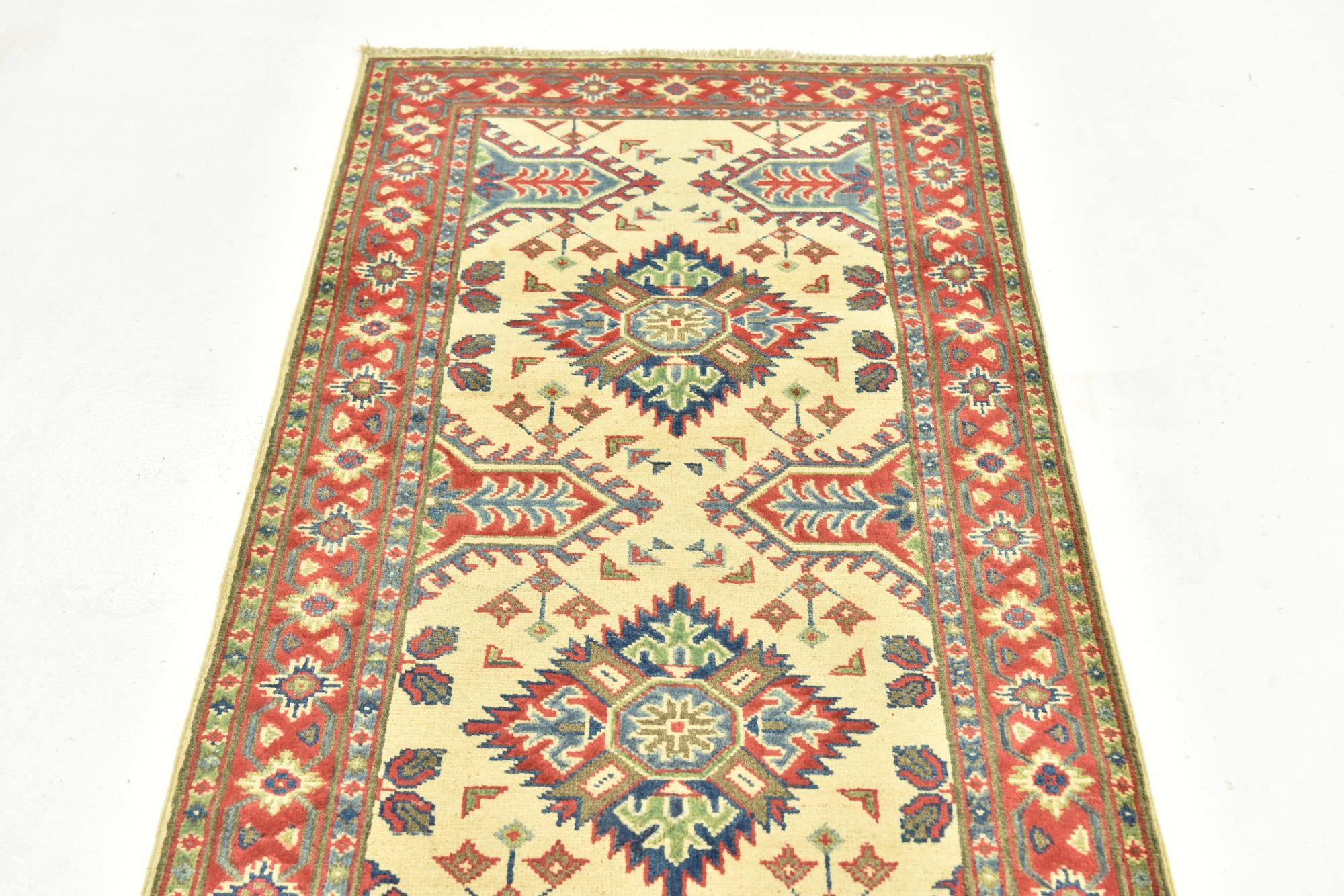 2' 9 x 9' 7 Hand Knotted Kazak Runner Rug