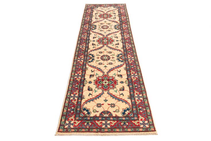 Detail image of 2' 8 x 9' 8 Hand Knotted Kazak Runner Rug
