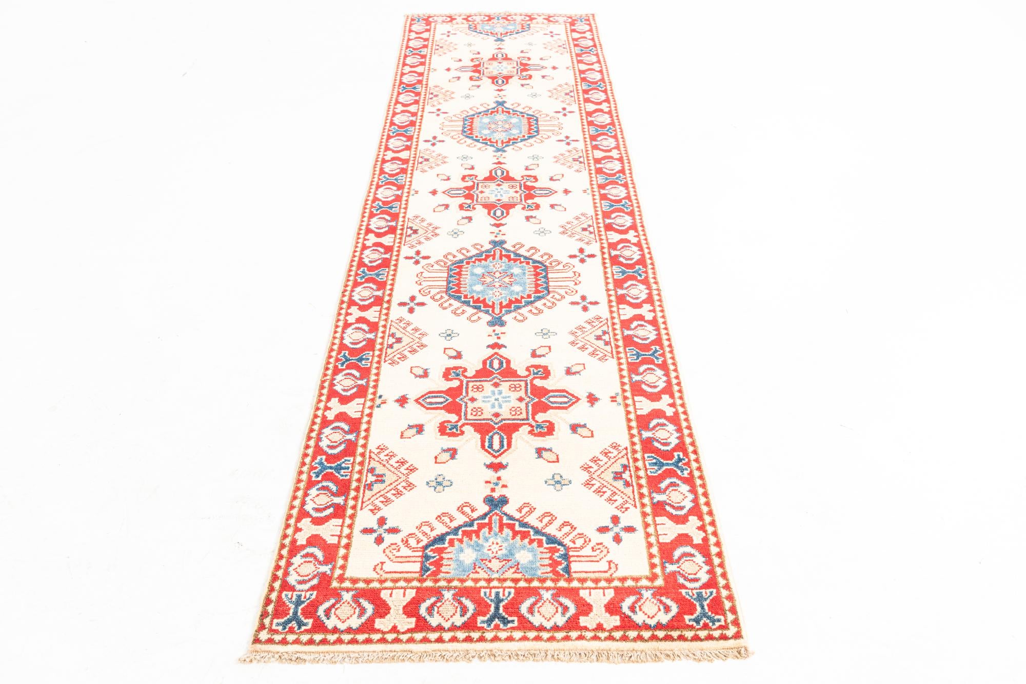 2' 8 x 9' 9 Hand Knotted Kazak Runner Rug