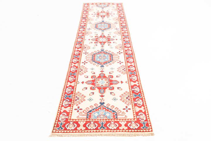 2' 8 x 9' 9 Hand Knotted Kazak Runner Rug