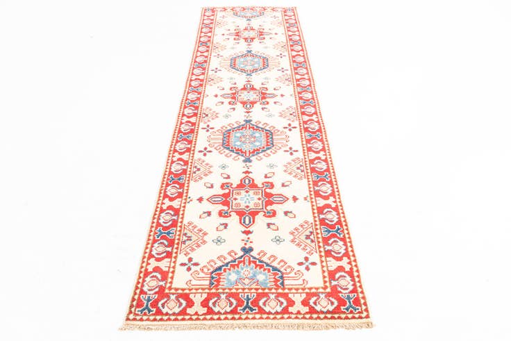 Detail image of 2' 8 x 9' 9 Hand Knotted Kazak Runner Rug
