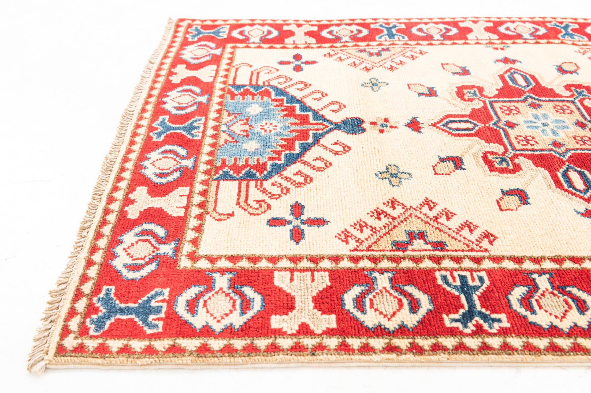 2' 8 x 9' 9 Hand Knotted Kazak Runner Rug