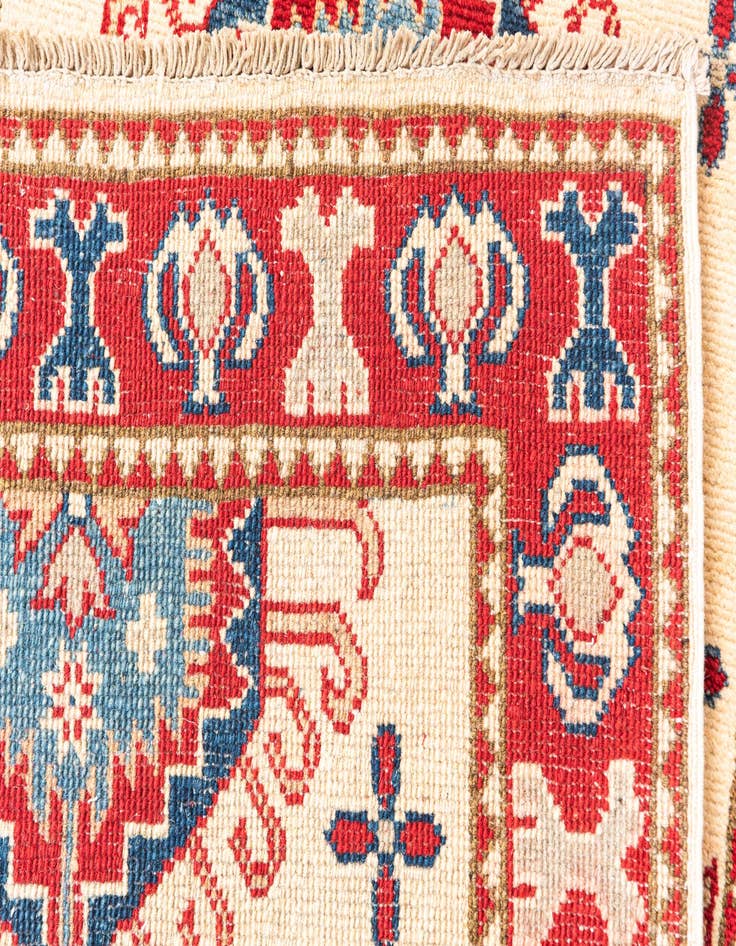 Detail image of 2' 8 x 9' 9  Hand Knotted Kazak Runner Rug