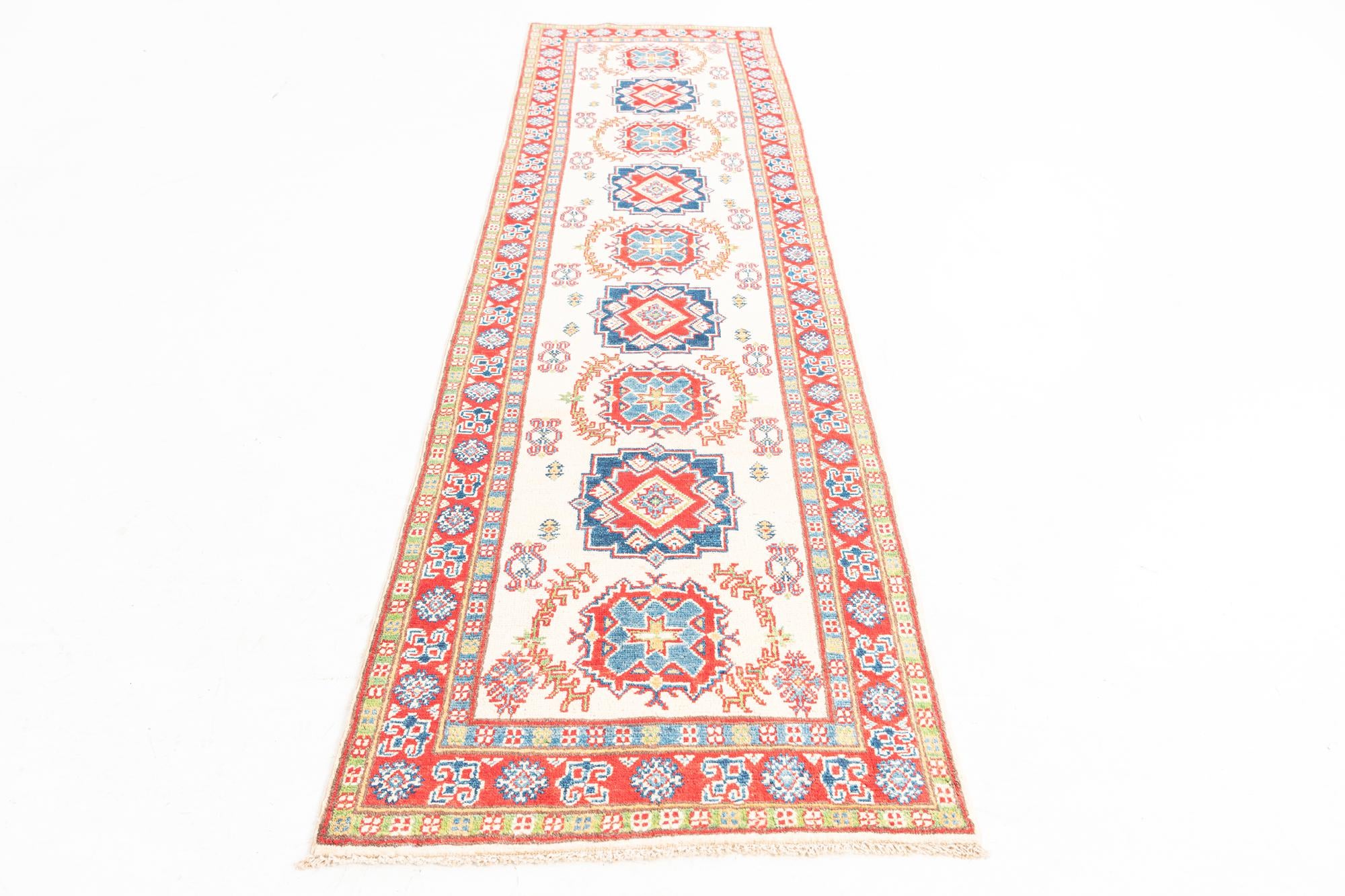 2' 9 x 9' 8 Hand Knotted Kazak Runner Rug