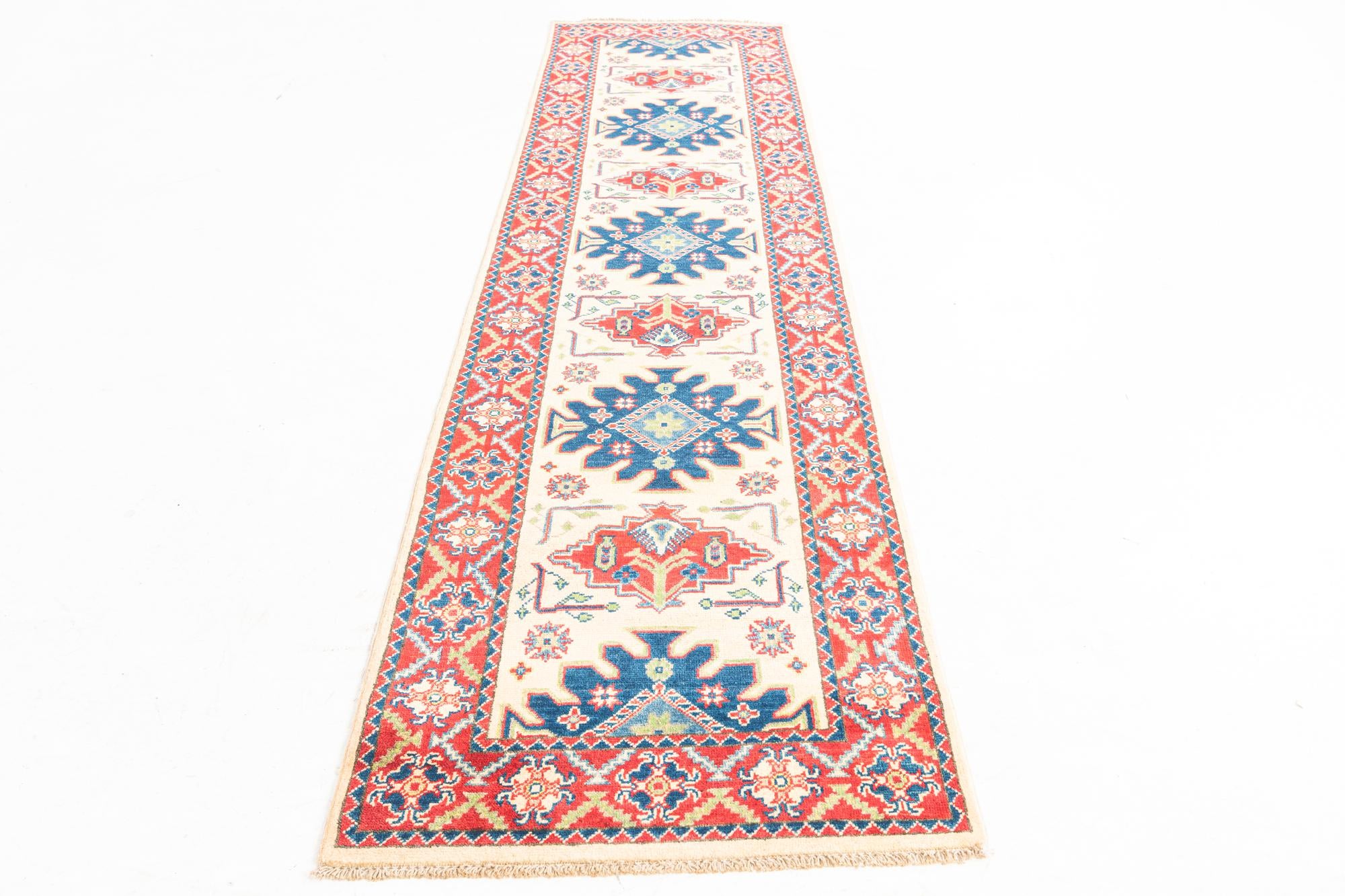 2' 9 x 10' Hand Knotted Kazak Runner Rug