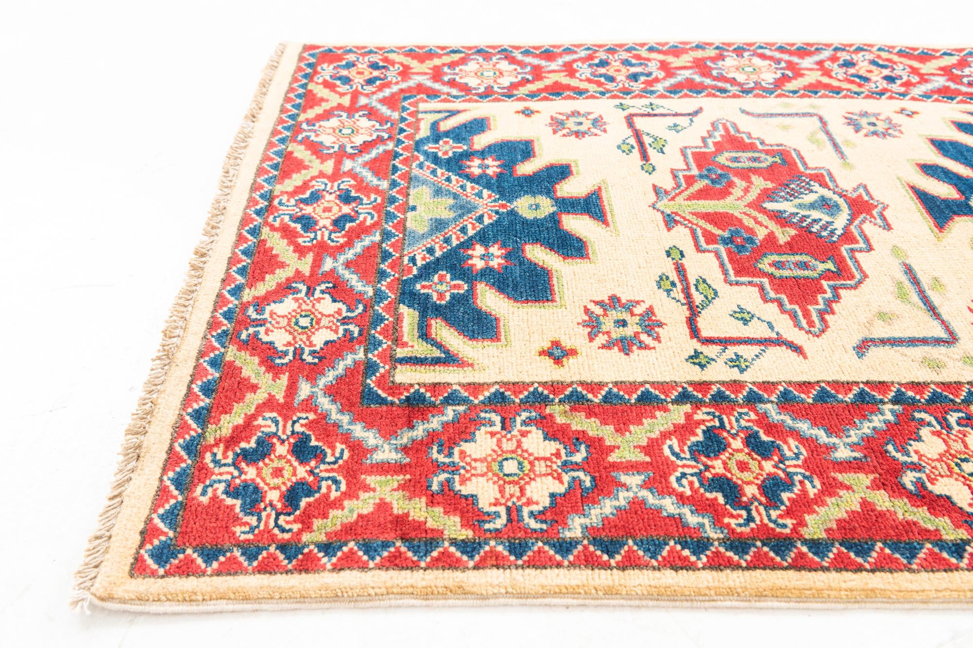 2' 9 x 10' Hand Knotted Kazak Runner Rug